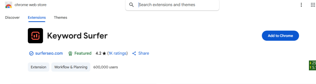 Keyword Surfer (Chrome Extension)