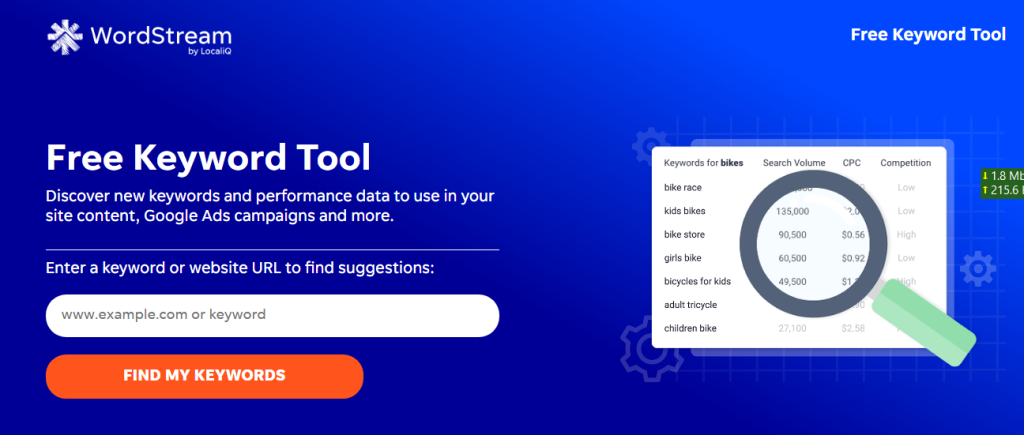 WordStream Free Keyword Tool